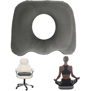 tintoke Aufblasbares Donut-Kissen,Ergonomisches Sitzkissen,Orthopädisches Sitzkissen,Aufblasbares Orthopädisch Kissen,für Bürostühle, Rollstühle,Hämorrhoiden,Steißbeinschmerzen,Rückenschmerzen (Grau)