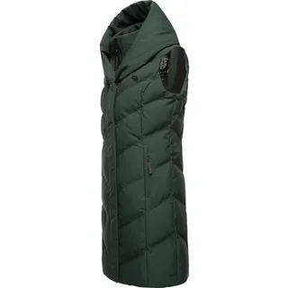 Steppweste RAGWEAR "Steppweste Natalka Vest", Damen, Gr. 5XL, grün (dunkelgrün23), Obermaterial: 100% Polyester PES.  Futter: 100% Polyester PES. 100% Polyester PES., Westen Steppweste