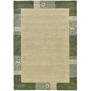 THEKO Royal Ganges Wollteppich 60 x 90 cm Grün