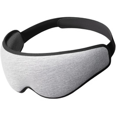 Ostrichpillow - Augenmaske | Ergonomische 3D-Maske | Passt Sich der Gesichtsform an | Maske zum Schlafen, Ausruhen, Entspannen | Blockiert Licht für Absolute Dunkelheit (Midnight Grey)