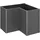 Belvedere Maxi 102 x 102 x 77 cm Dunkelgrau-Metallic