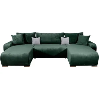 Collection AB "Paola U-Form, B: 314 cm", Bettfunktion, Bettkasten & 4 Zierkissen, Federkern,