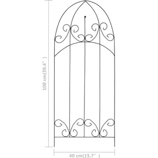 vidaXL Rankgitter 40 x 100 cm Schwarz