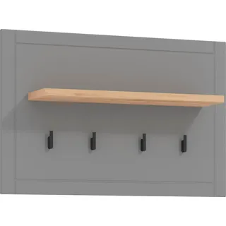 Garderobenpaneel HOME AFFAIRE "Valencia", grau (grau mat), B:86,5cm H:57cm T:19,5cm, Holzwerkstoff, MDF, Garderobenpaneele, Garderobenpaneel