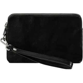 Time Resistance Leder Clutch für Herren – Schwarz Organizer Tasche für Herren – Handgelenktasche – Aktentasche Handgefertigt in Italien – Geschenkbox Inklusive