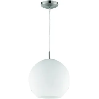 RL Runde Pendelleuchte 1-flg. Ø30 cm Glas opal weiß, nickel matt