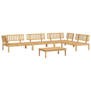5-tlg. Garten-Sofagarnitur aus Paletten Massivholz Akazie - Braun, Bunt