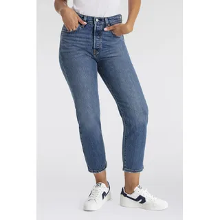 Levi's Damen, Jeanshose 501 Crop High Rise, Straight Fit, blau (erin can't wait stretch), W28/L28