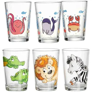 Ritzenhoff & Breker Kindergläser Meeres- und Zootiere Trinkgefäße 0,205 l 6-tlg.