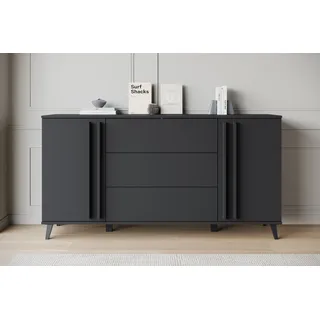 Home Affaire Helsinki 150 x 77,8 x 39,5 cm schwarz (graphite schwarz matt)