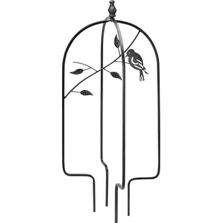 Faltbares Rankgitter Vogel Eisen Schwarz 26 cm x 26 cm x 61 cm