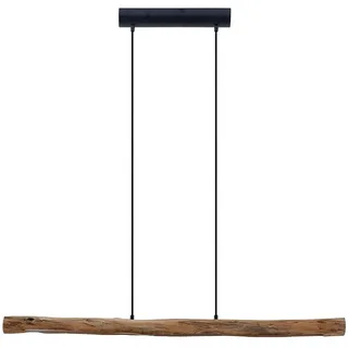 Lindby LED Nekala dimmbar (Skandinavisch) in Schwarz aus Holz (1 flammig,) Wohnzimmerleuchte