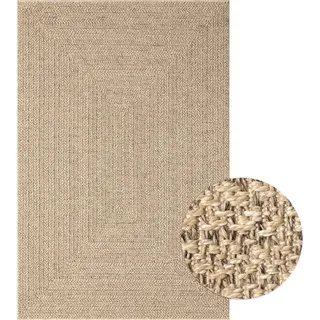 Eleganten-Stil Teppich 140x200 cm Jute-Optik Innen und Außen DE3014234 - Braun