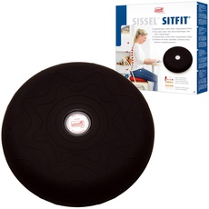 SISSEL Unisex – Erwachsene SITFIT Black Magic | Luftgefülltes Sitzkissen | Balance und Sitzhaltung, Ø 36 cm, Schwarz, 1 Stück (1er Pack)