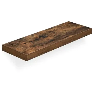 VASAGLE Wandregal 60 x 20 x 3,8 cm Braun