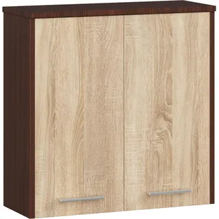 Hängeschrank 30cm Wandregal 99cm hoch 1 Tür Vitrine 3 Fächer Wandschrank