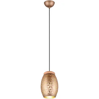 Trio Bidar 1-flg. 15 cm rund Holz naturbelassen/Metall Coffee