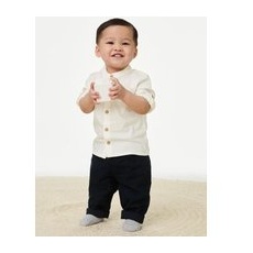 Boys M&S Collection 2pc Cotton Rich Outfit (0-3 Yrs) - Navy Mix, Navy Mix - 9-12M