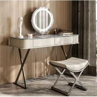 Beiger Schminktisch Design Schlafzimmer Möbel Luxus Holz Schminktische - Beige