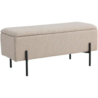 Mid.you Truhenbank , Beige , Metall , 95x43x36.5 cm , Kleinmöbel, Truhen, Truhenbänke