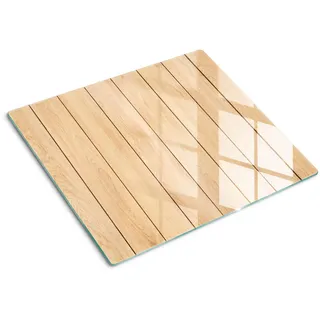Tulup Glasplatte 60x52 cm Holz , Beige , Glas , 60x0.4x52 cm , Küchen, Küchenelektrogeräte, Herde, Herdabdeckplatten