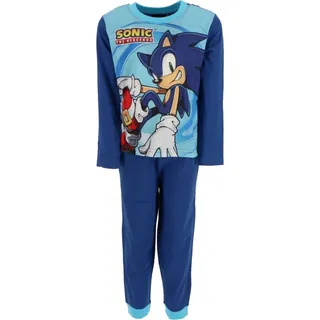 Sonic der Hedgehog Baumwoll-Pyjama – Bequemer Schlafanzug und Nachtwäsche für Kinder 3 Jahre Dunkelblau