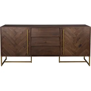 Dutchbone Klasse Sideboard Hoch Akazienholz Dunkelbraun - Braun
