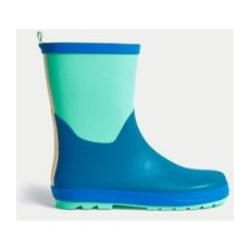 Boys M&S Collection Kids' Colour Block Wellies (4 Small - 7 Large) - Green Mix, Green Mix - 12 S
