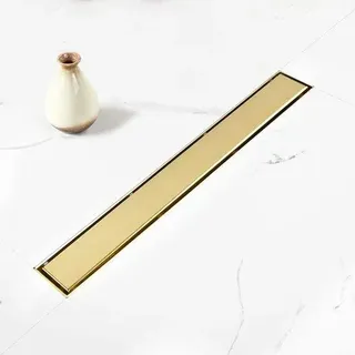 Lineare Wasserabfluss - Wasserablauf Goot - Schnelle Wasserentnahme - 2-in-1 Fliesenpaneel - 1524 cm - Gold - Gold