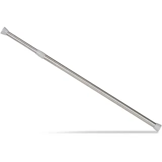 Relaxdays Teleskopstange, Klemmstange für Gardinen, Duschvorhänge, Türrahmen UVM, ohne Bohren, Edelstahl, 66-110 cm