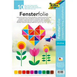 Folia Fensterfolie mehrfarbig 10 Blatt
