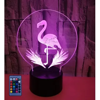 Optical Illusions 3D Flamingo Nacht Licht LED Lampen Fernbedienung 7/16 Farbwechsel Berühren Tabelle Schreibtisch USB-Kabel für Kinder Schlafzimmer Geburtstagsgeschenke Geschenk