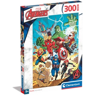 Clementoni Supercolor Avengers Kinder Puzzle 300 Teile - Avengers Puzzle 48,5 x 33,5 cm für Kinder ab 9 Jahre - Geschicklichkeitsspiel von Clementoni 21728