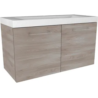 Fackelmann Waschbeckenunterschrank Lima 80 x 42 x 35 cm Braun
