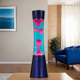 Lavalampe Tischleuchte RINGO Magma Blau Pink 39cm G9 Inkl. Leuchtmittel
