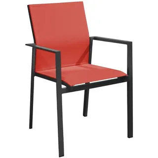 POLTRONA DELIA Graphit/Rot Möbel Für Innen Und Außen Zuhause