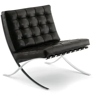 Sessel Barcelona Knoll International schwarz, Designer Ludwig Mies van der Rohe, 75x77x77 cm