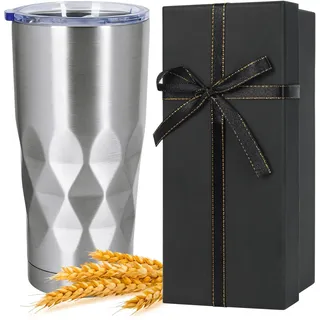 TBRFP Weizenglas 0,65L,Bierkrug Personalisiert,Weizenbierglas Edelstahl isoliert,Bierglas Geschenke für Männer, Papa,Bier-Isolierbecher-Geschenkset,BPA-frei,hält 7 Stunden kalt,Spülmaschinenfest