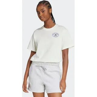 T-Shirt ADIDAS SPORTSWEAR "FARMERS MARKET GRAPHIC", Damen, Gr. L, weiß (sanftes weiß), Obermaterial: 100% Baumwolle, Shirts T-Shirt, sportlicher Stil, kurze Ärmel, für Laufen geeignet