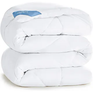 CozyLux Bettdecke 200x200cm für 4 Jahreszeiten, Steppdecke Mikrofaser 300gsm, Ganzjahresdecke 2x2m, Decke 200x200 cm, Super Weiche Zudecke Schlafdecke Atmungsaktive 200 x 200, Weiß