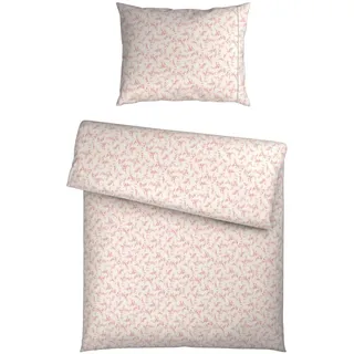Esposa Bettwäsche , Silberfarben, Pink , Textil , Blume , 160x210 cm , pflegeleicht, atmungsaktiv, hautfreundlich , Heimtextilien, Bettwäsche & Leintücher, Bettwäsche, Übergrößen-Bettwäsche