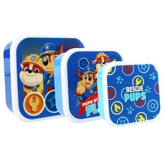 My sweety pop - 3 Stück Paw Patrol Brotdose – Brotdose – Lunchbox – für Kinder – Krippe – Kindergarten – Schule – Urlaub – Mahlzeit – 11,5 cm – Blau
