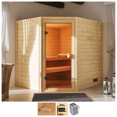 Bild Sauna »Trixi«, 4,5-kW-Ofen mit int. Steuerung, beige