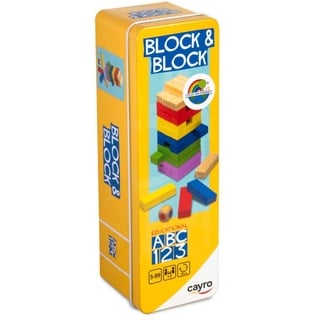 Cayro - Block & Block Metal Box - Skills Set, Fester Puls und Entscheidung - Farbstruktur - Stapelblöcke - + 2 Spieler