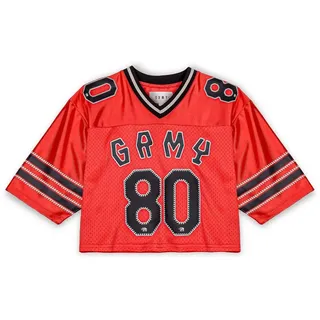 Grimey The Clout Mesh Crop Kurzarm-oberteil - Red - M