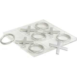 Deco 79 77627 Tic Tac Toe, Eisen, Transparent, 12" x 1" x 12"