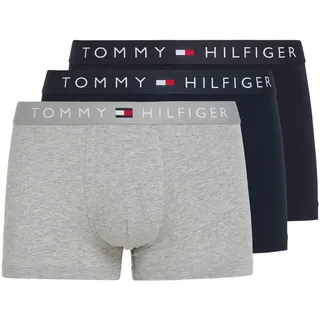 Tommy Hilfiger Herren Boxershorts Trunks Unterwäsche, Mehrfarbig (des Sky/Grey Htr/des Sky), M