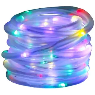 MAUK® Solar LED Lichtschlauch Multicolor | Weihnachtsbeleuchtung Außen & Innen | XMAS Deko