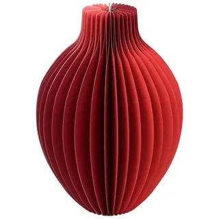 Talking Tables Rote Wabenpapier-Vase mit Glasfläschchen, Weihnachtstischdekoration, Tischaufsatz, Blumenvase, Geschenk für Sie, 18 cm