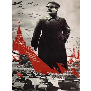 Wee Blue Coo Political Army Stalin Kremlin Soviet Union Vintage Art Print Poster Wall Decor 12X16 Inch